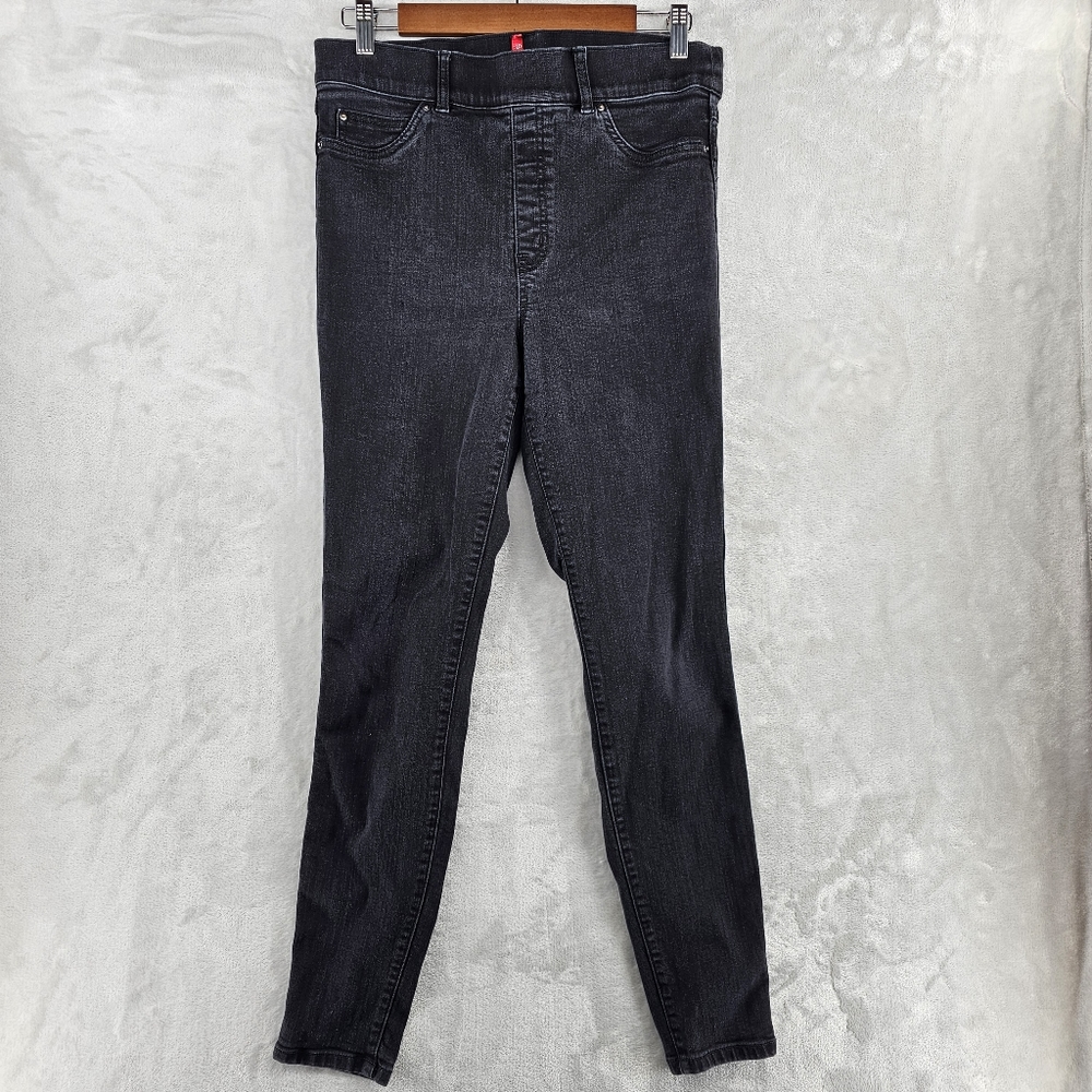 Spanx Jeans Womens Large‎ Black Pull On Jean Tights Ankle Cotton Stretch